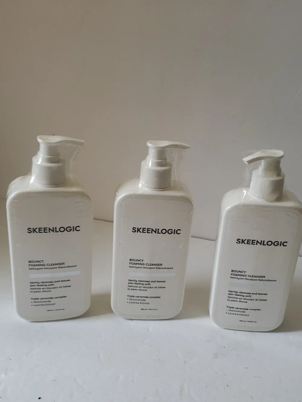 Skeenlogic Bouncy Foaming Cleanser 13.52fl Oz New x3